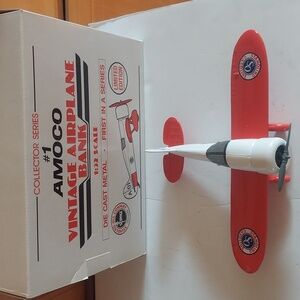 Amoco vintage  airplane bank 1/32 scale die cast metal .New limited edition .